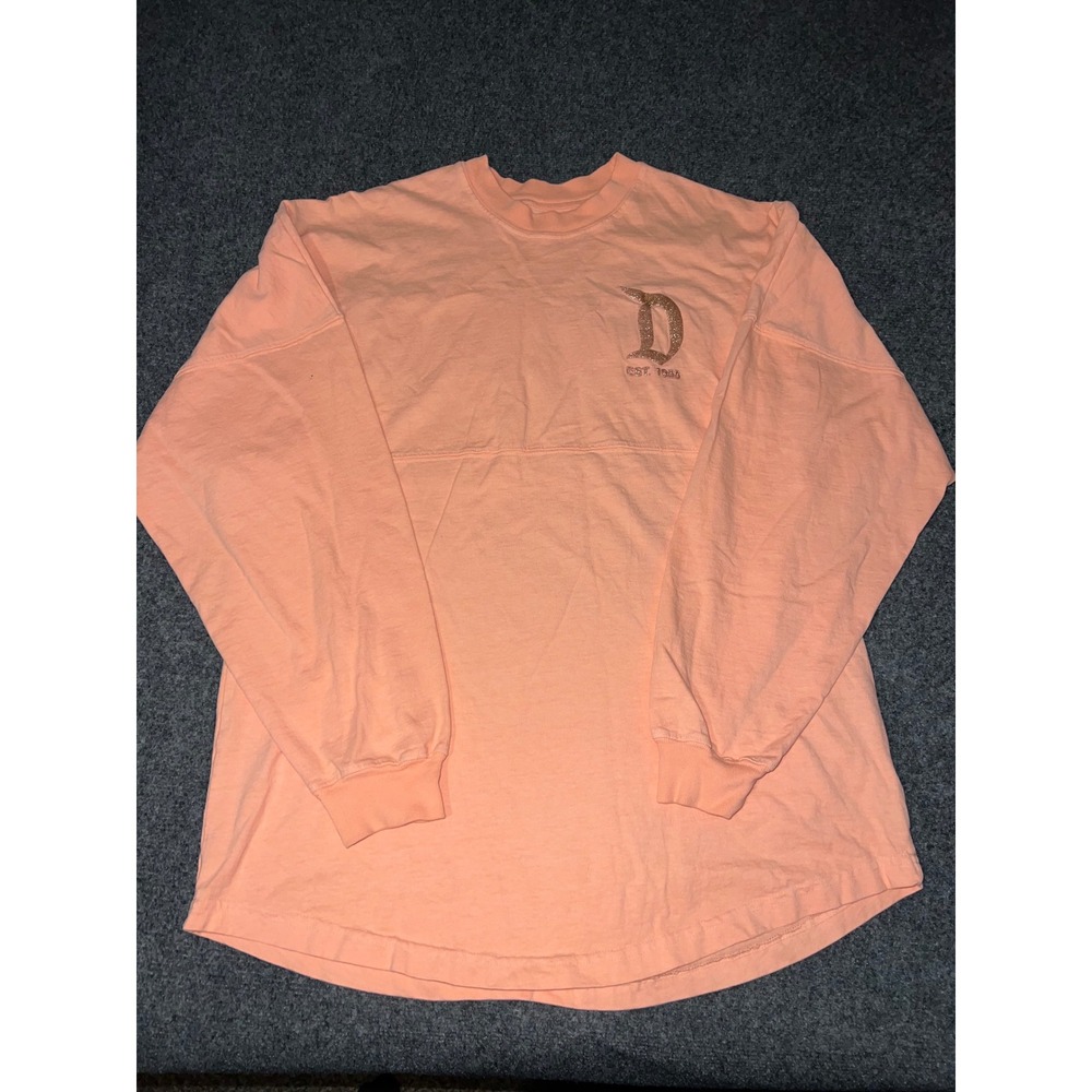 Disney Parks Spirit Jersey Peach Orange Rose Gold Glitter Disneyland Resort M
